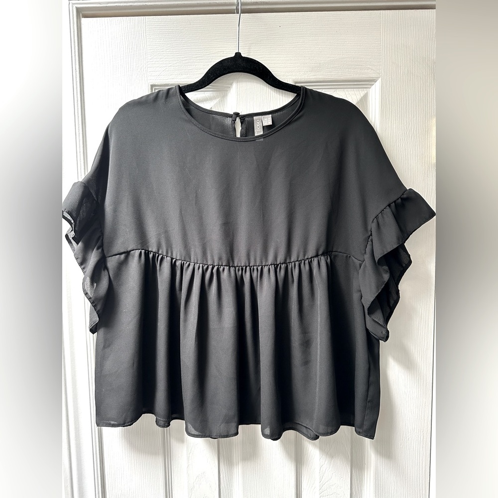 ASOS BLACK BLOUSE - Size US 10 - Oversized